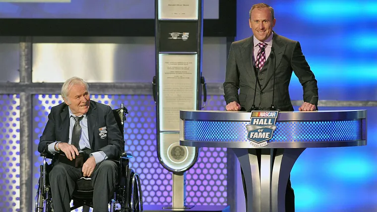 Fred Lorenzen watching Chris speak at the NASCAR Hall of Fame induction